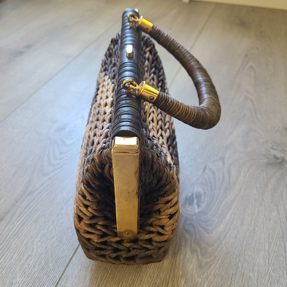 Vintage Roberta Di Camerino woven rattan bag - Picture 3 of 8